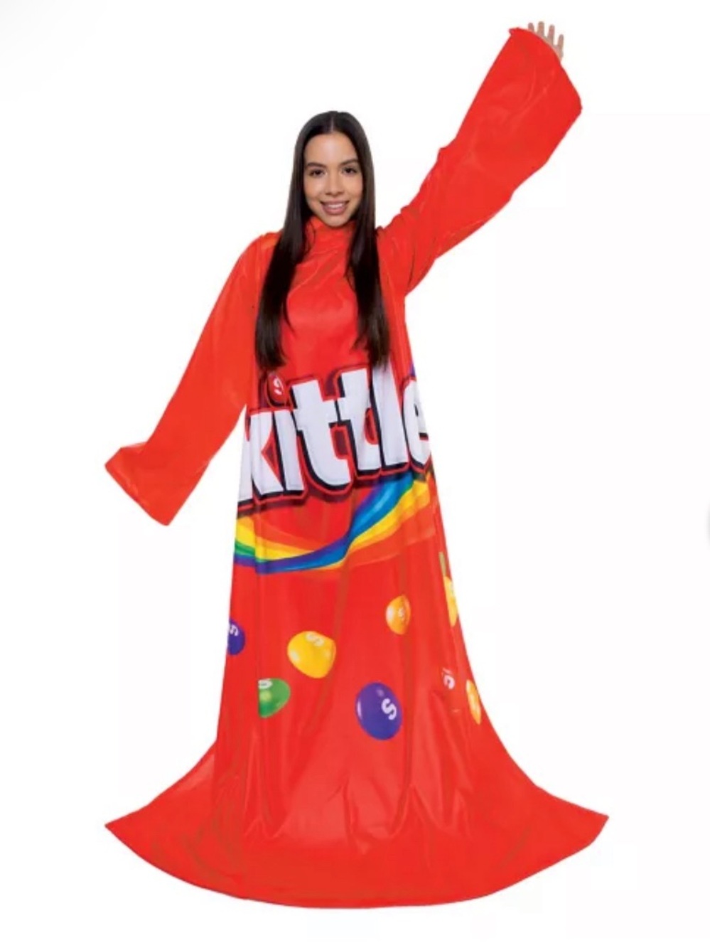 Snuggie Skittles Fleece Blanket Robe OS